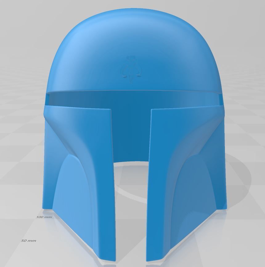 Horned Mandalorian Style Helmet 3D print model_4