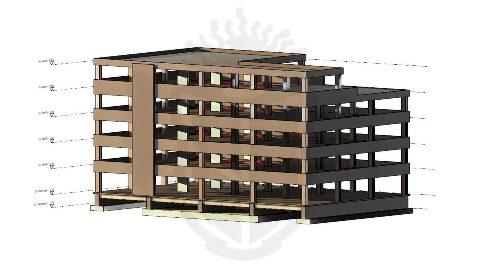 Revit Structural Model 3D model_1