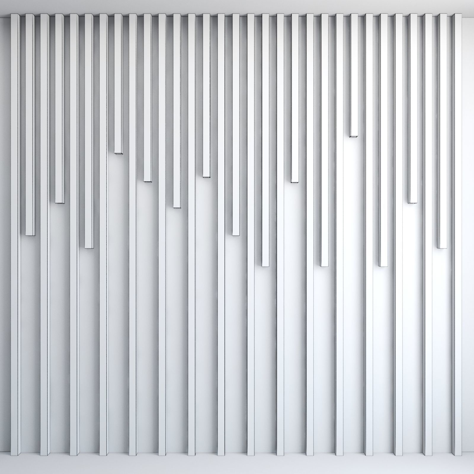 Fluted Panel 3D with lighting 3D model_5