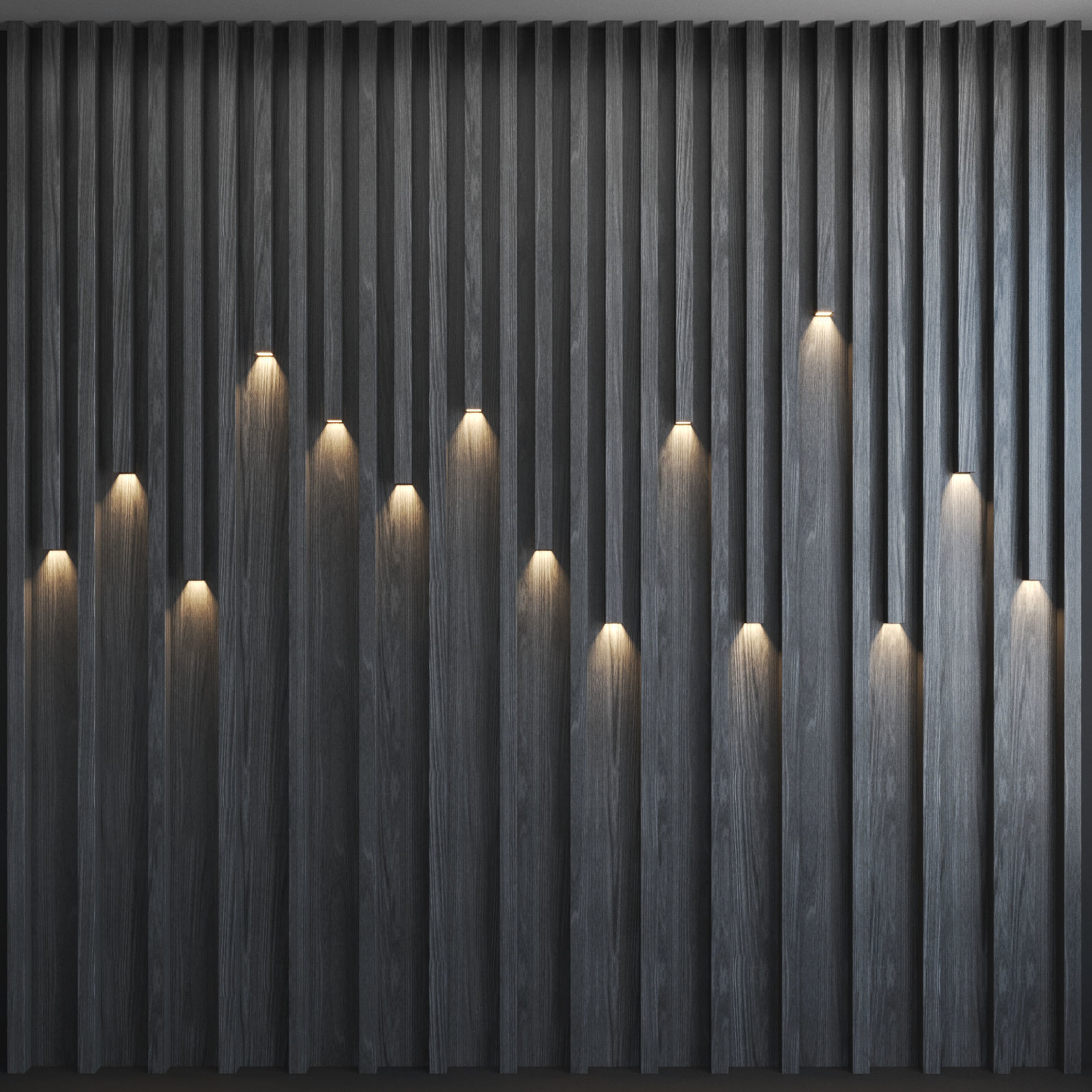 Fluted Panel 3D with lighting 3D model_1