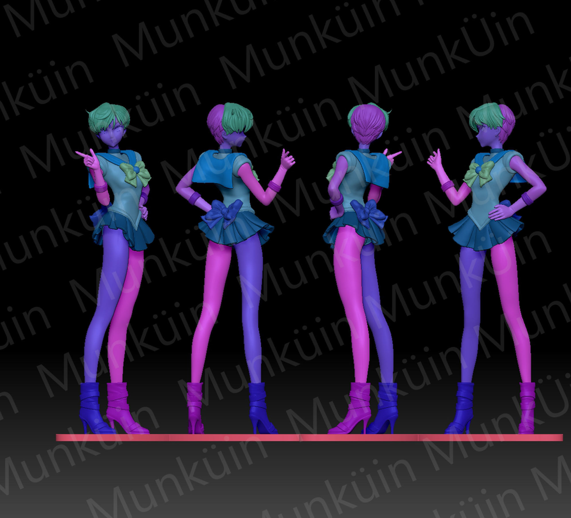 Sailor Uranus Fan Art 3D print model_10