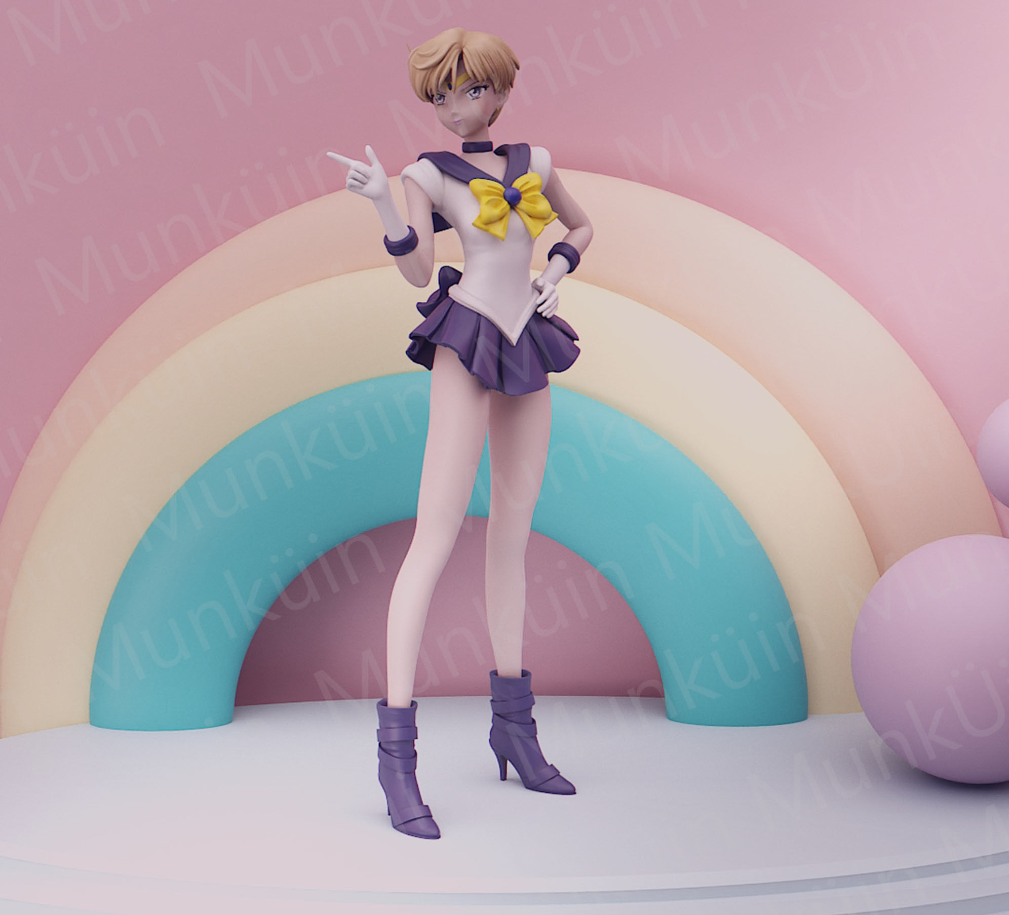 Sailor Uranus Fan Art 3D print model_3