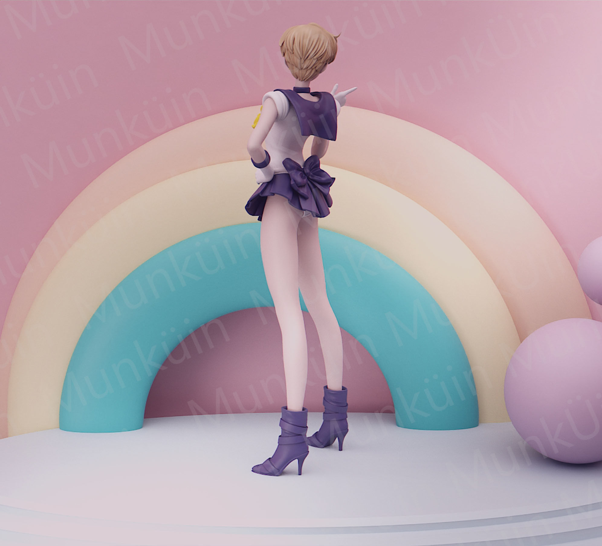 Sailor Uranus Fan Art 3D print model_14