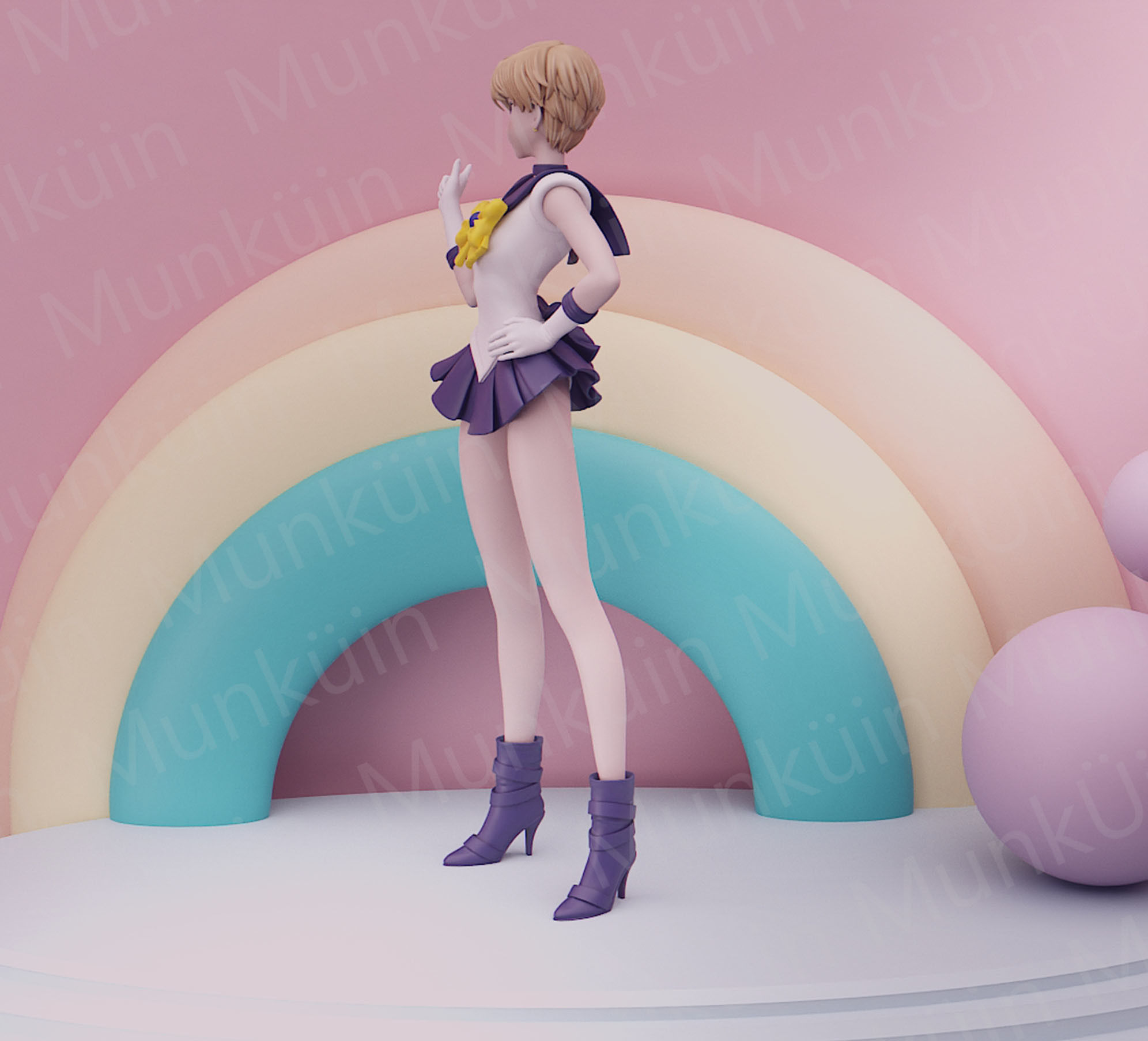 Sailor Uranus Fan Art 3D print model_4