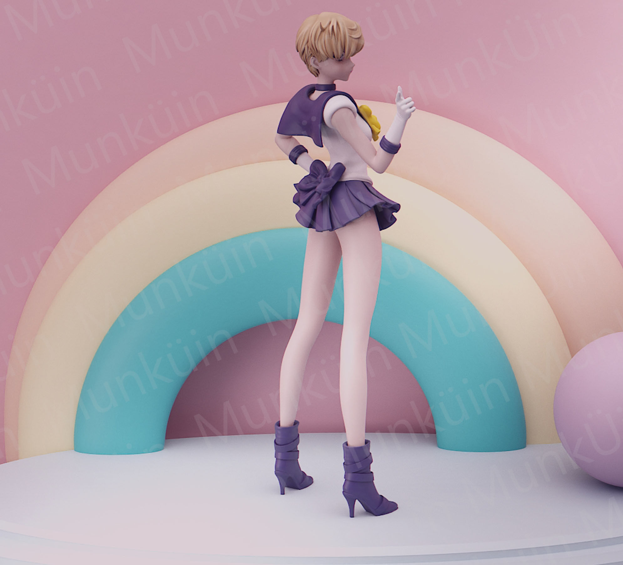 Sailor Uranus Fan Art 3D print model_7