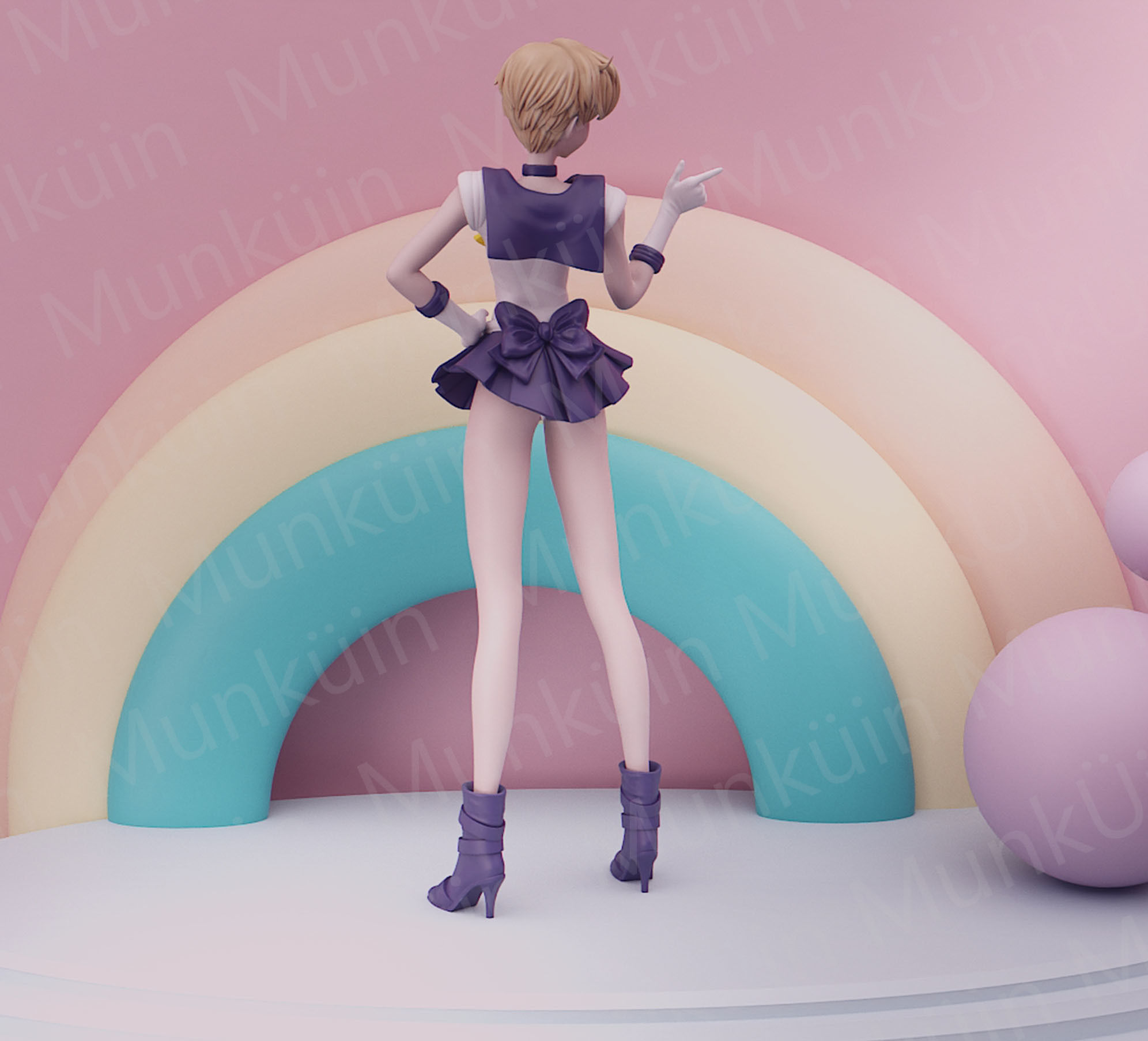Sailor Uranus Fan Art 3D print model_6