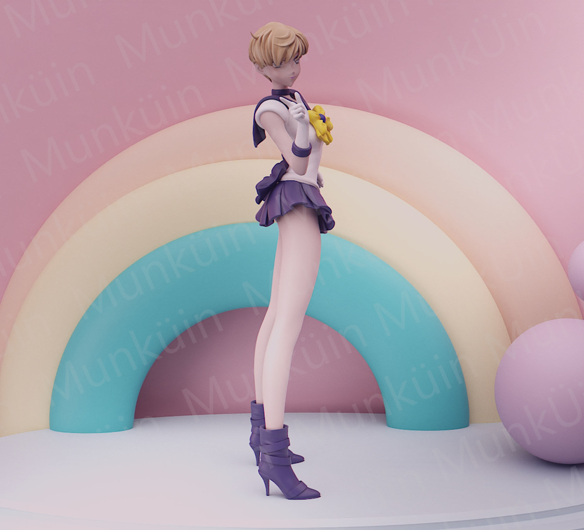 Sailor Uranus Fan Art 3D print model_17