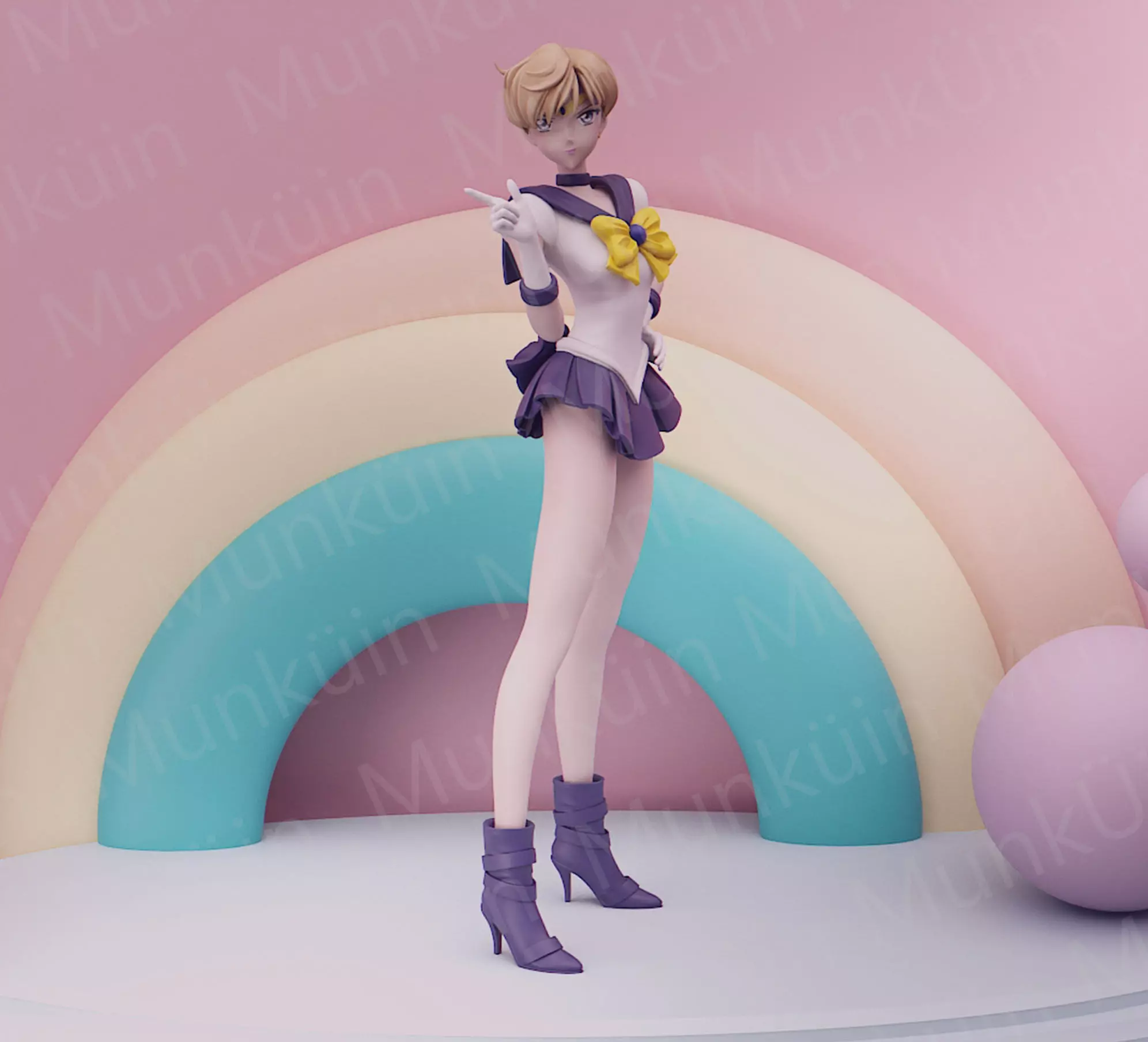 Sailor Uranus Fan Art 3D print model_0
