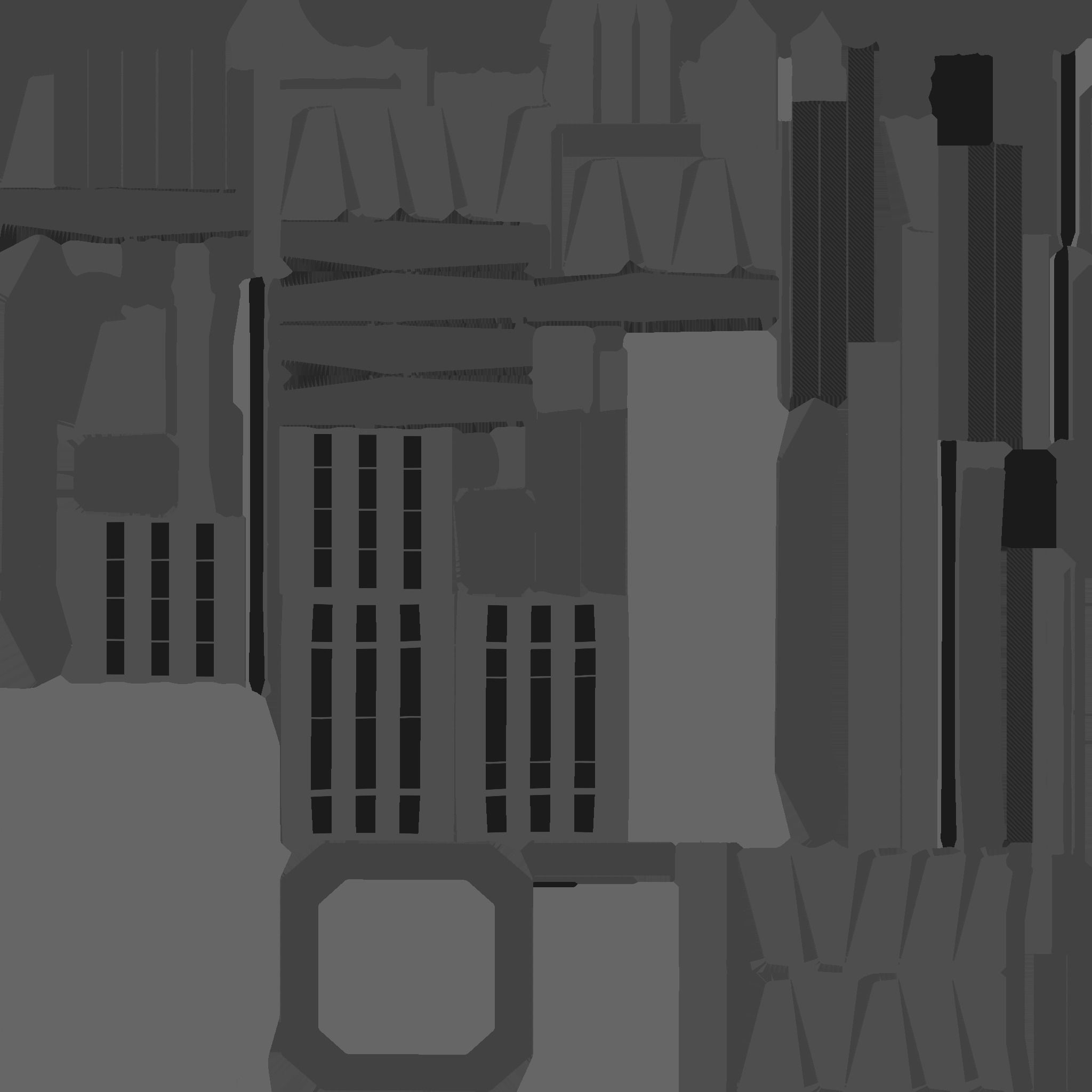 SciFi Hospital A08 Metallic - Sci Fi Exterior Design Low-poly 3D model_28