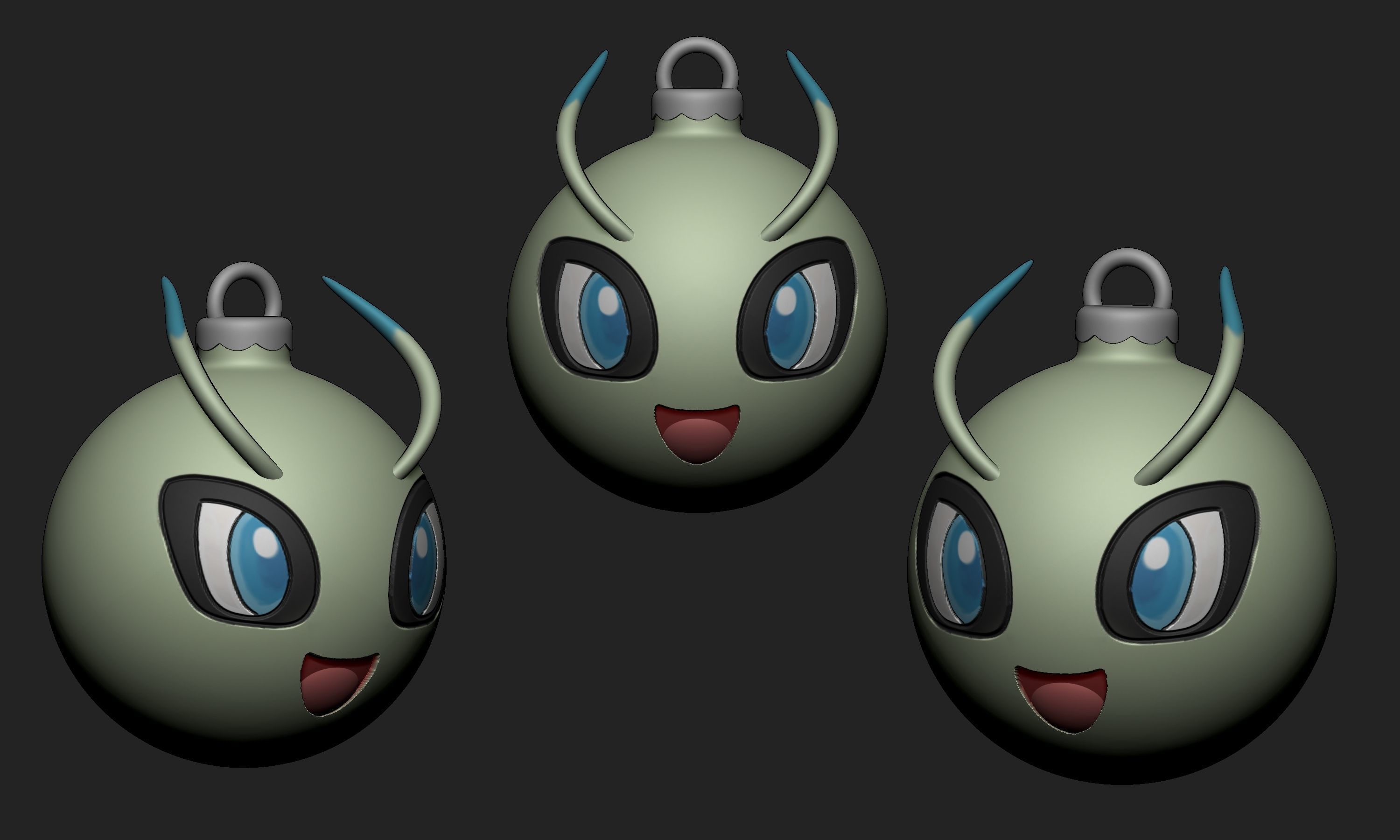 Pokemon - Christmas Ornament Celebi 3D print model_2