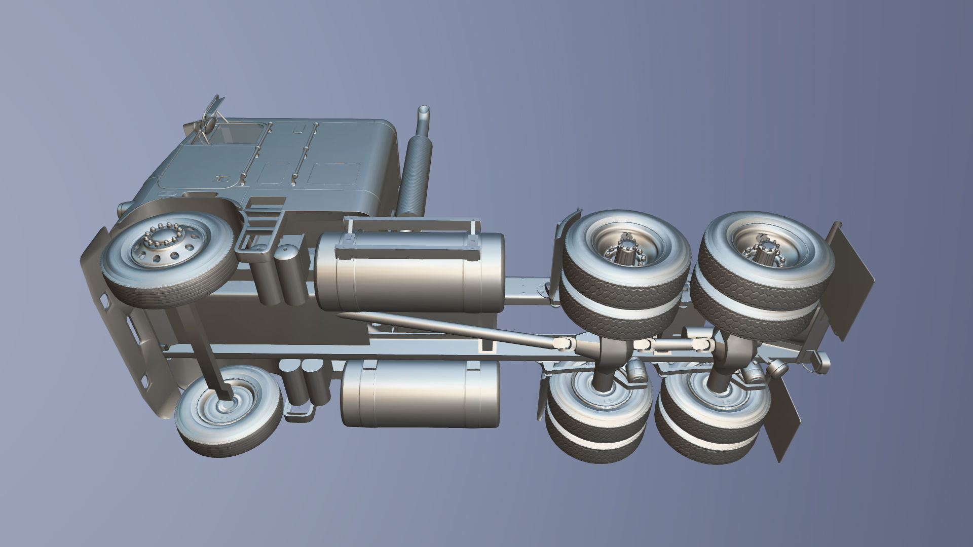 Freightliner FLT 1980 Low-poly 3D model_29