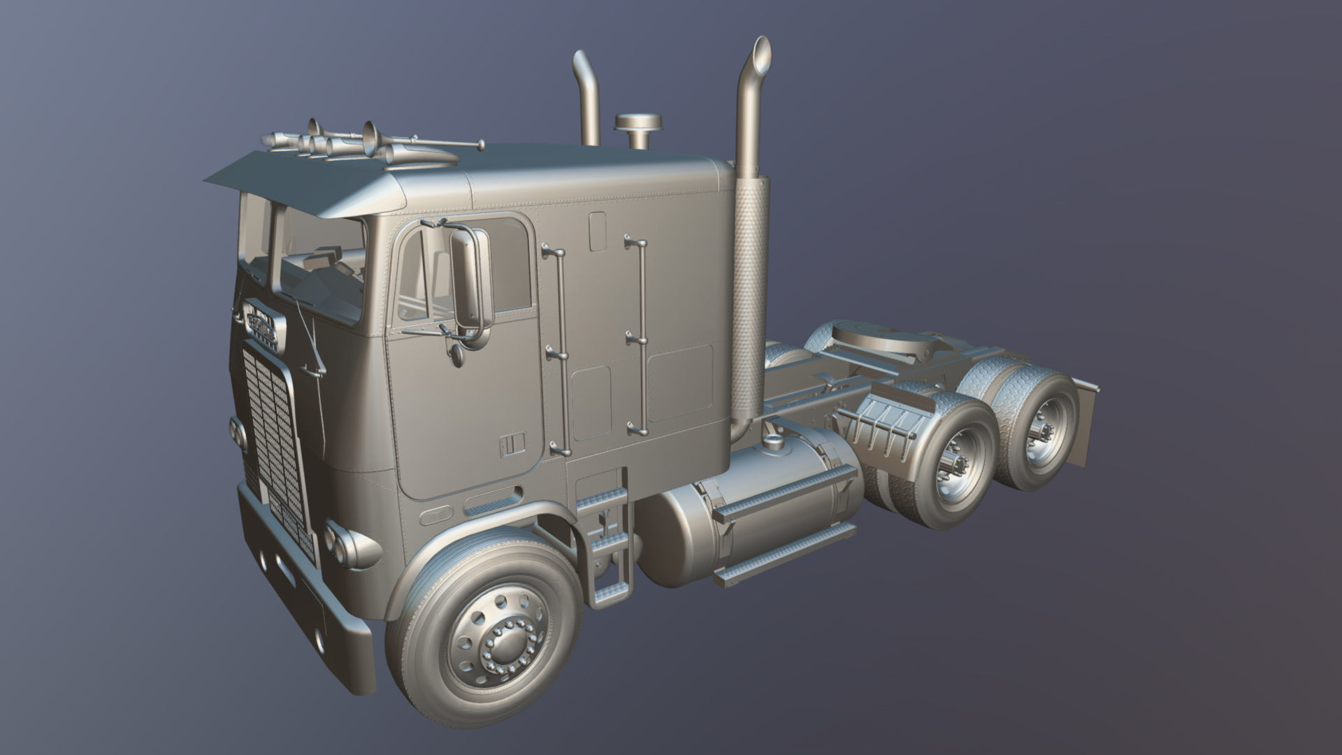 Freightliner FLT 1980 Low-poly 3D model_31