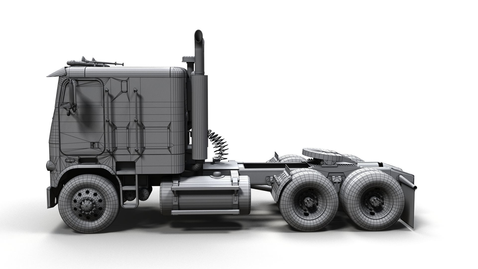Freightliner FLT 1980 Low-poly 3D model_12