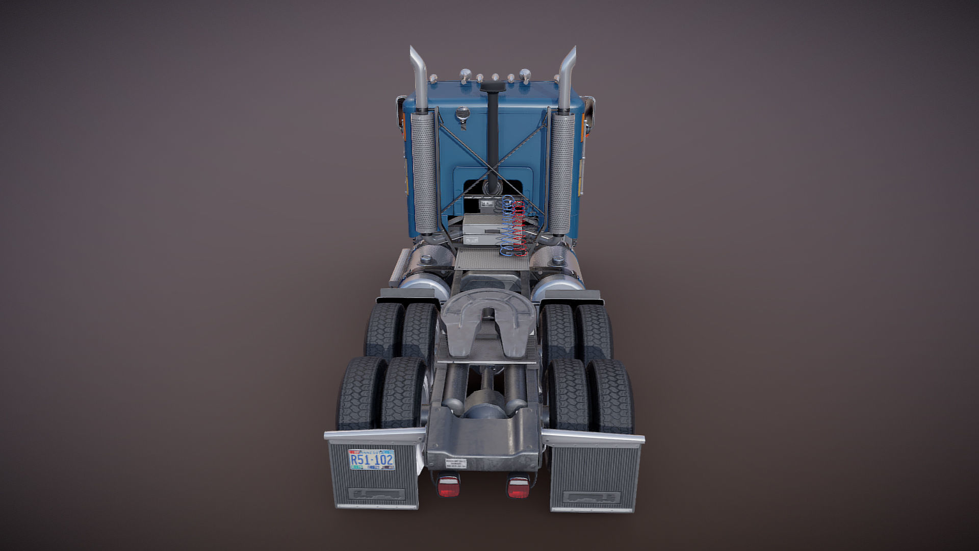 Freightliner FLT 1980 Low-poly 3D model_19