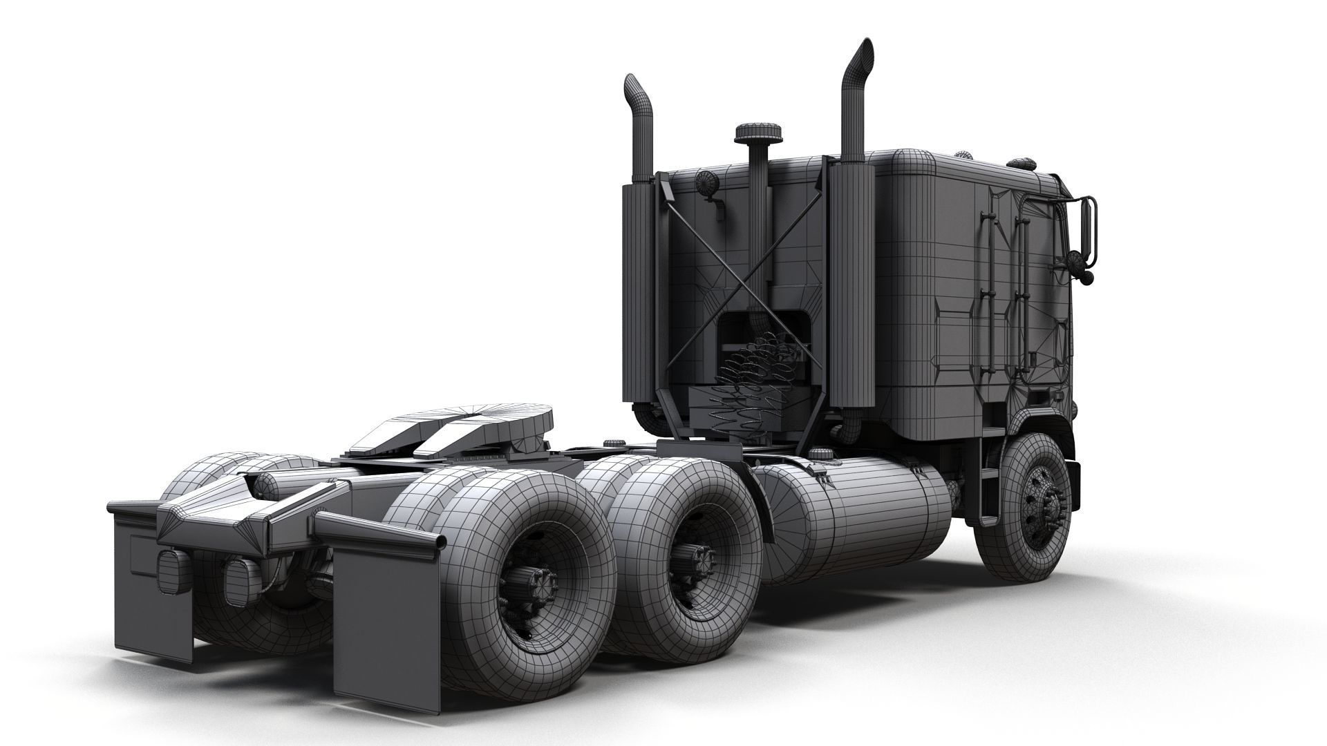 Freightliner FLT 1980 Low-poly 3D model_10