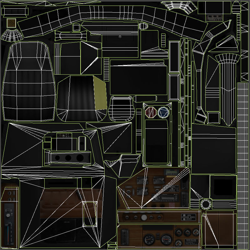 Freightliner FLT 1980 Low-poly 3D model_42