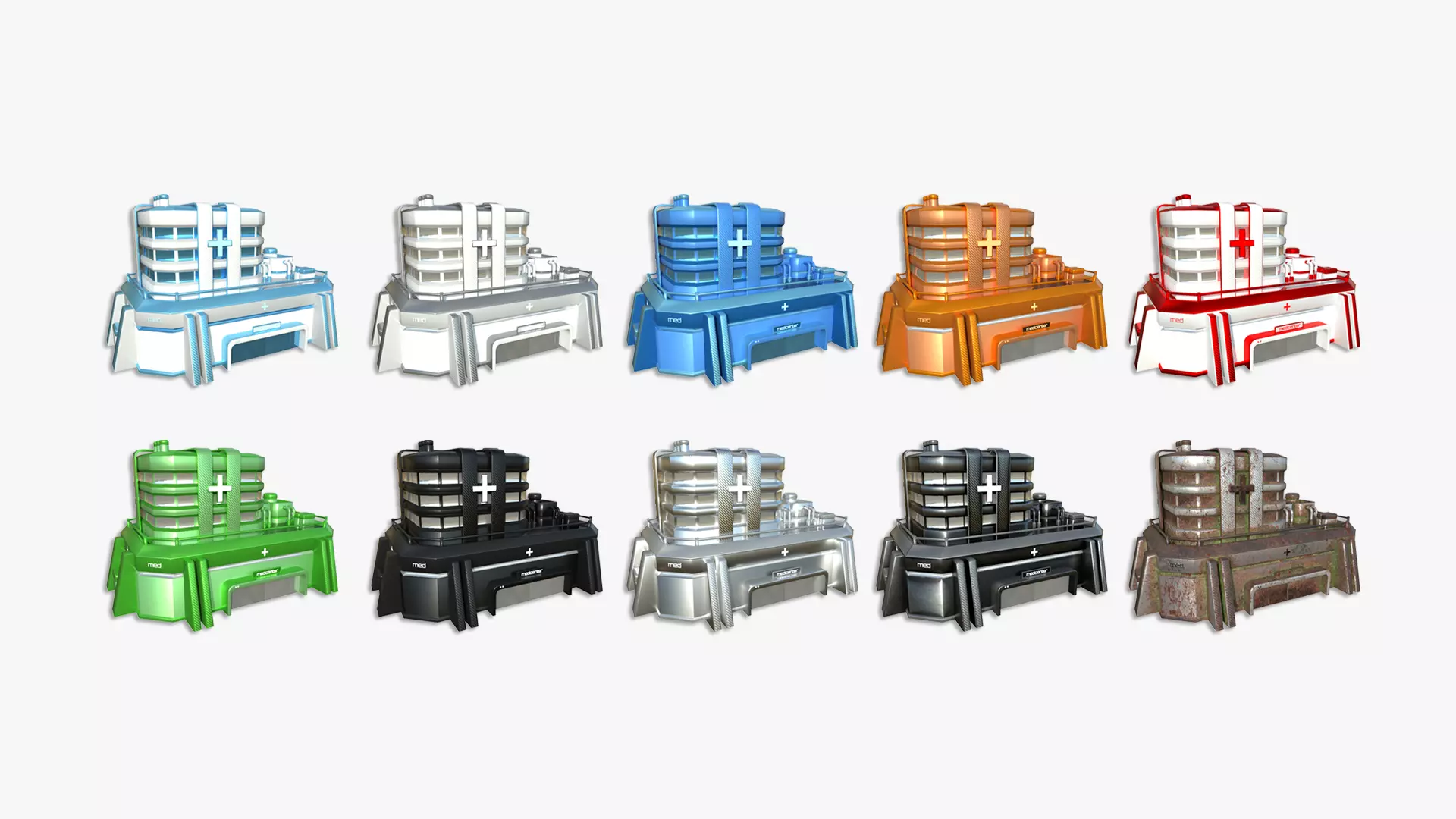 10 SciFi Hospitals A Collection - Sci Fi Exterior Design _0