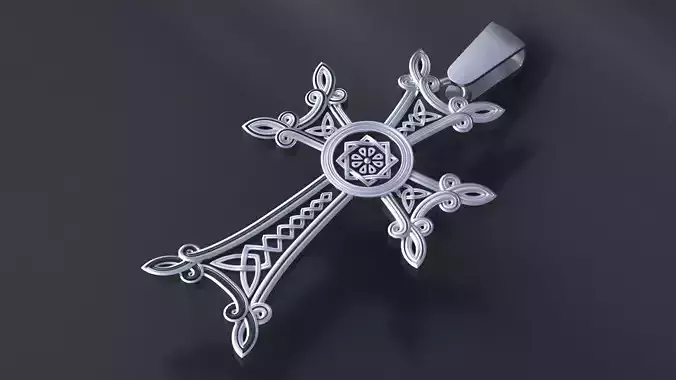 Orthodox Armenian cross CNC model or 