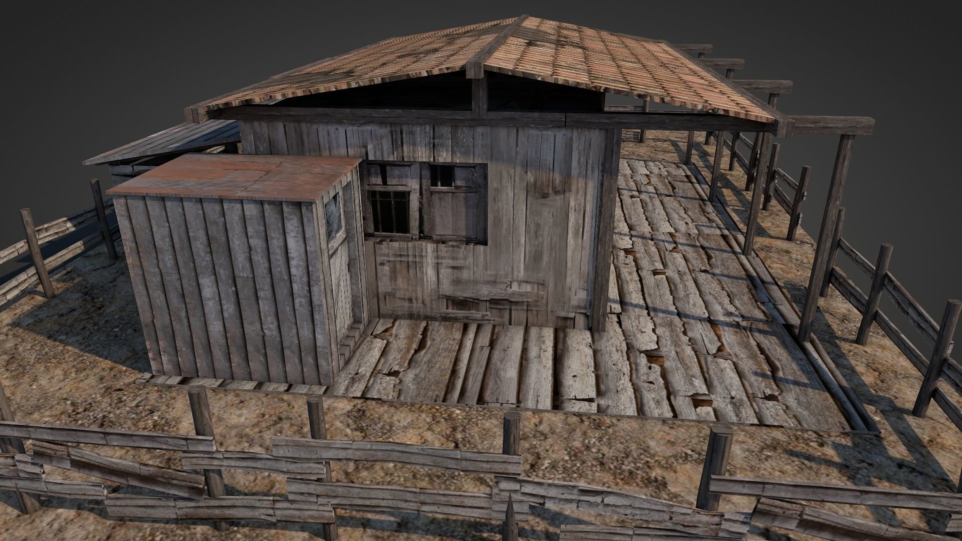 Anatolian Village Shack 4 Low-poly 3D model_4