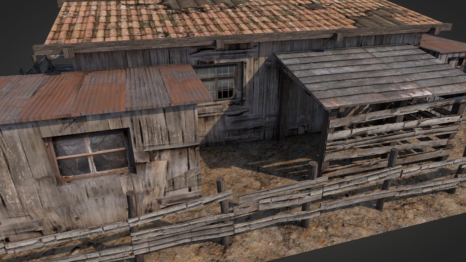 Anatolian Village Shack 4 Low-poly 3D model_6