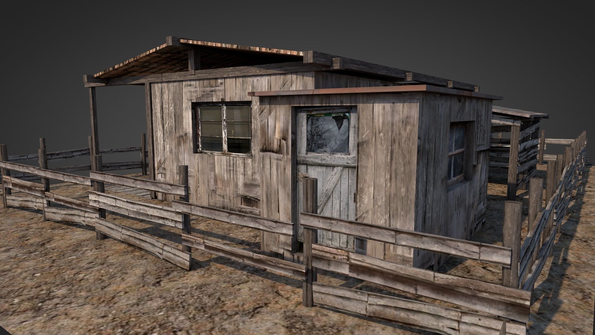 Anatolian Village Shack 4 Low-poly 3D model_7