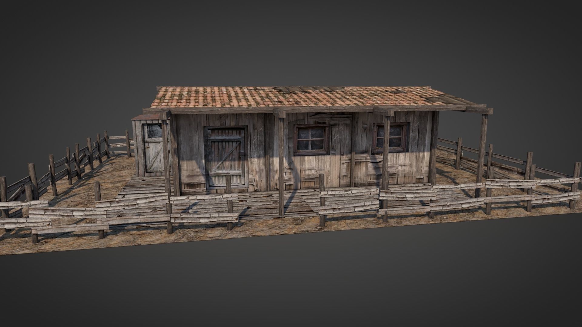 Anatolian Village Shack 4 Low-poly 3D model_2