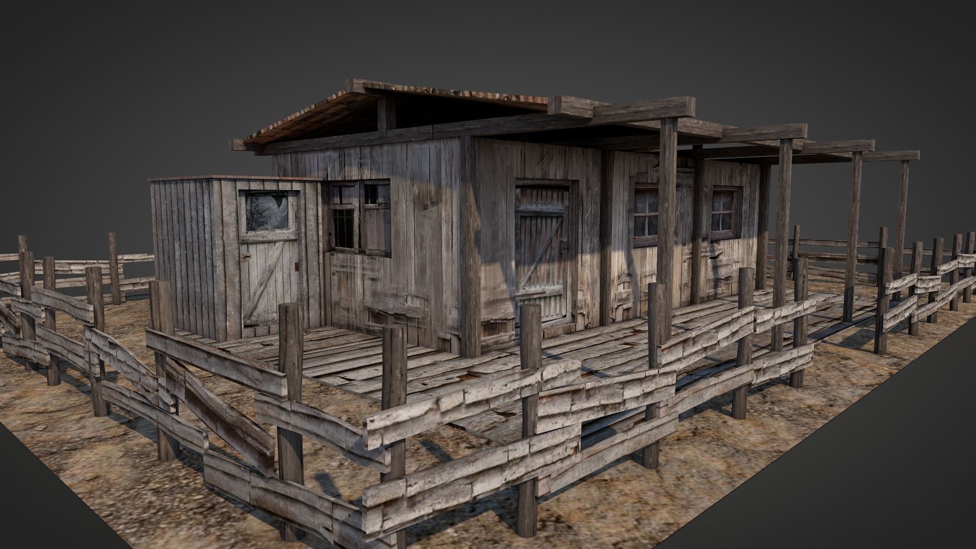 Anatolian Village Shack 4 Low-poly 3D model_3