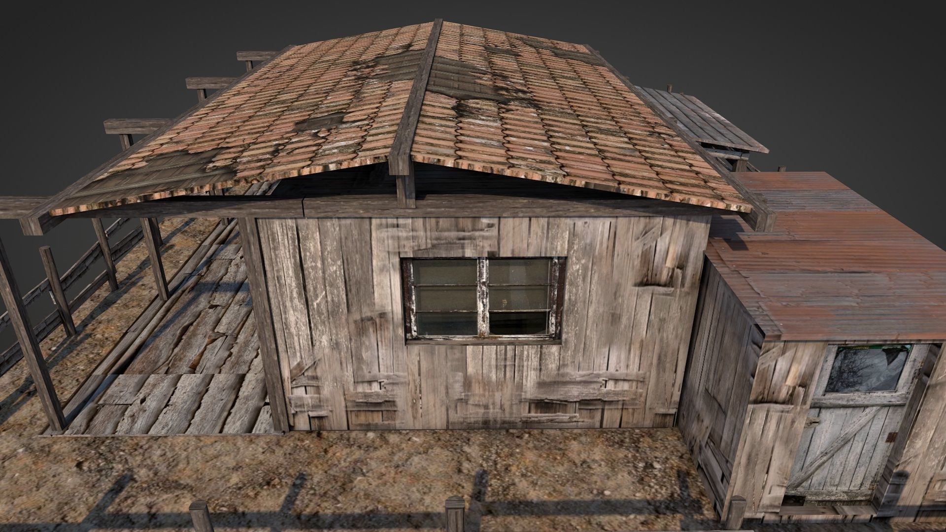 Anatolian Village Shack 4 Low-poly 3D model_8