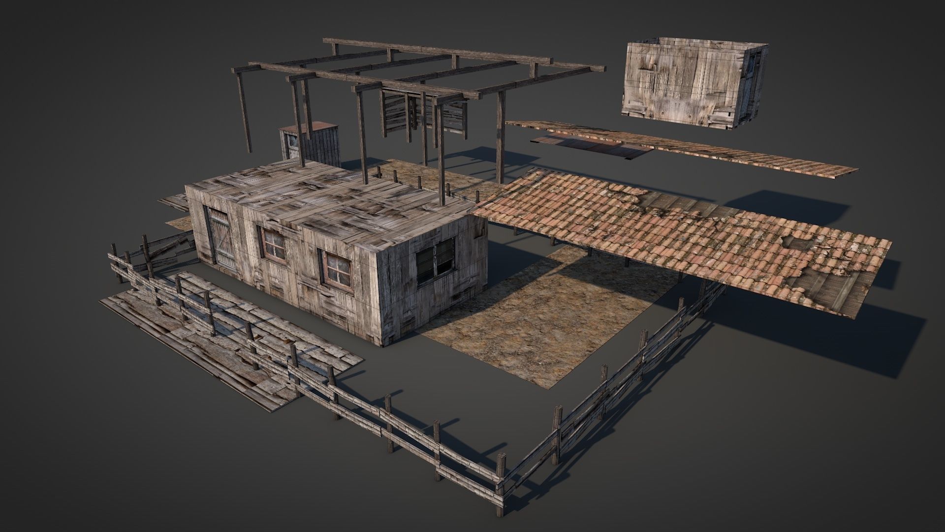 Anatolian Village Shack 4 Low-poly 3D model_15