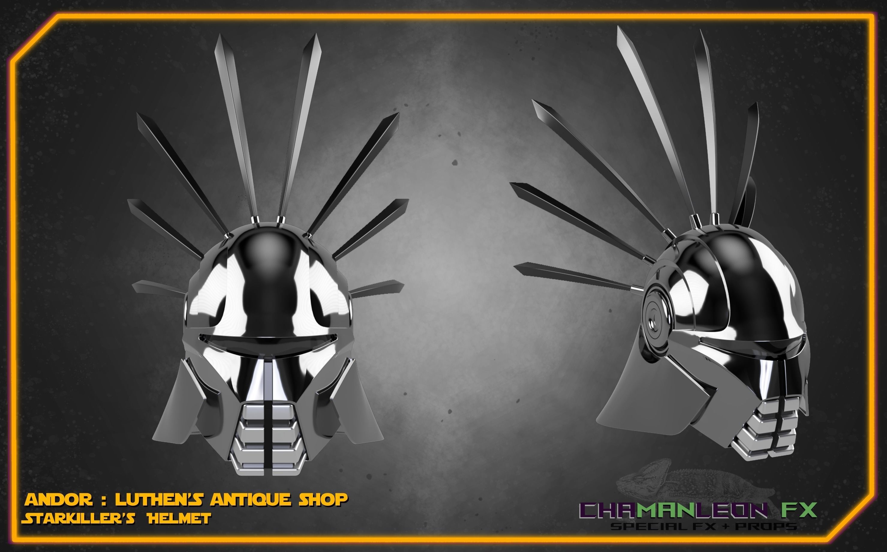 Starkiller Helmet Andor Star Wars Cosplay 3D print model_4
