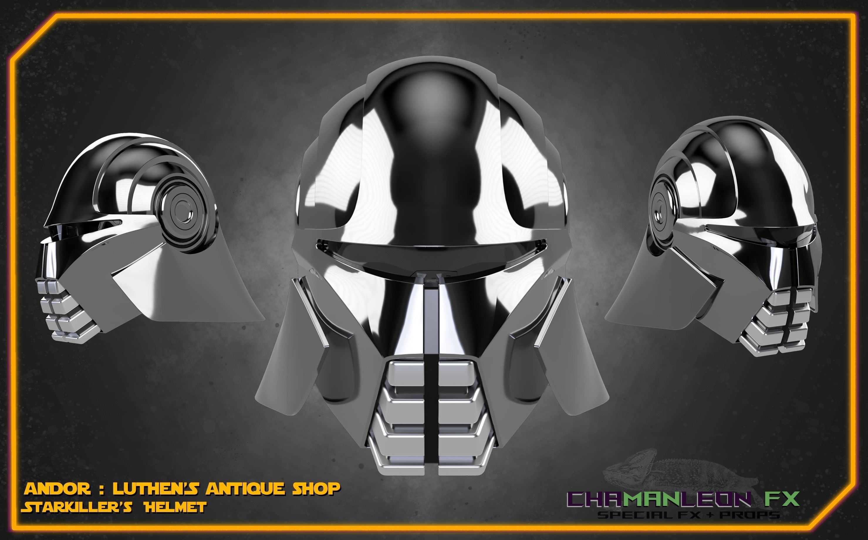 Starkiller Helmet Andor Star Wars Cosplay 3D print model_7