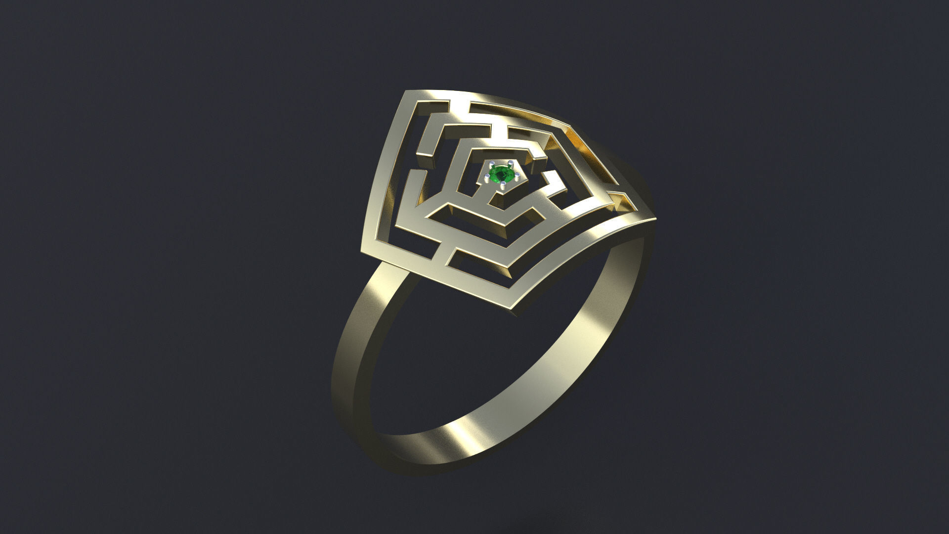 Ring maze for CNC or 3D print model 3D print model_1