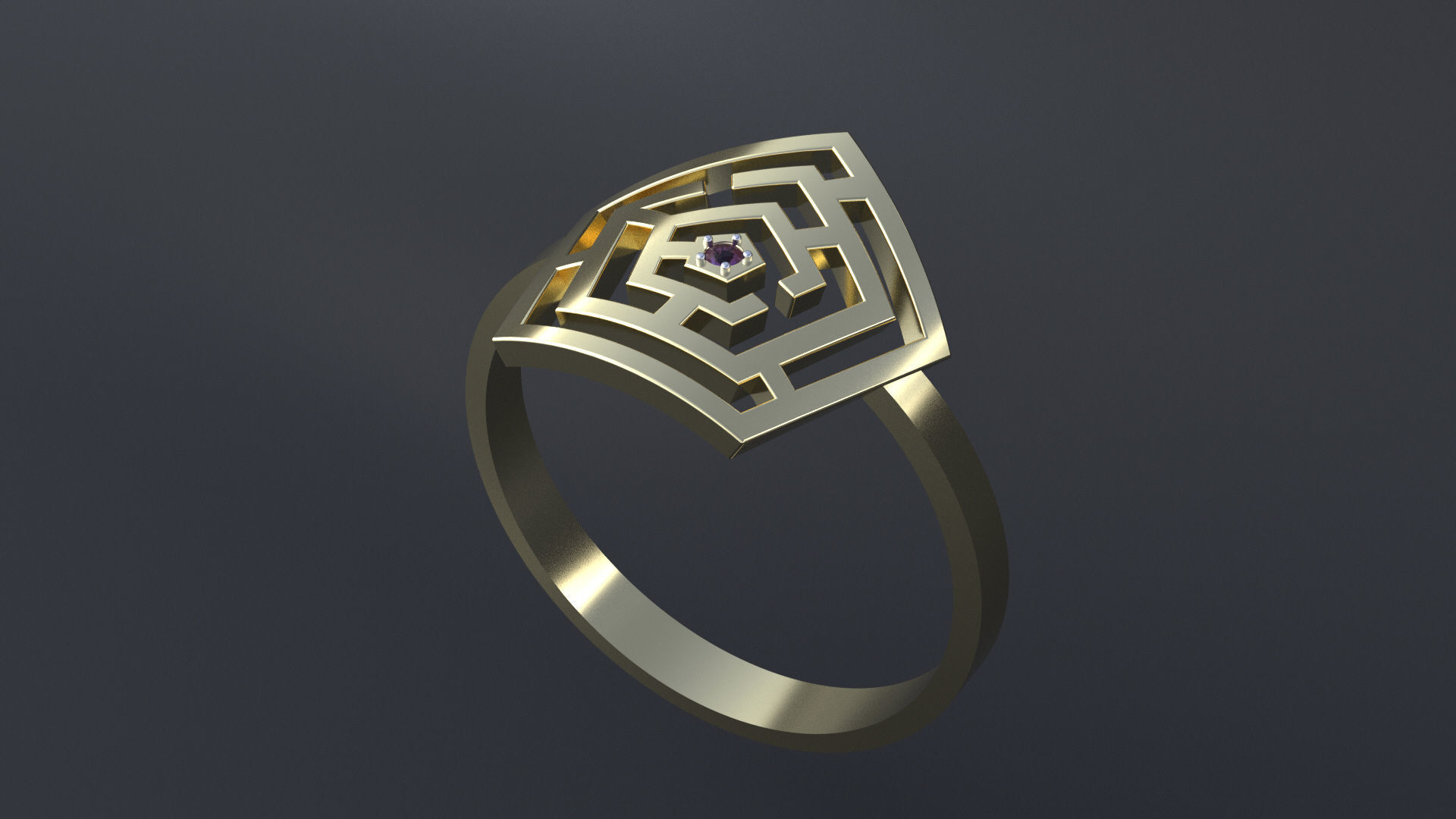 Ring maze for CNC or 3D print model 3D print model_3