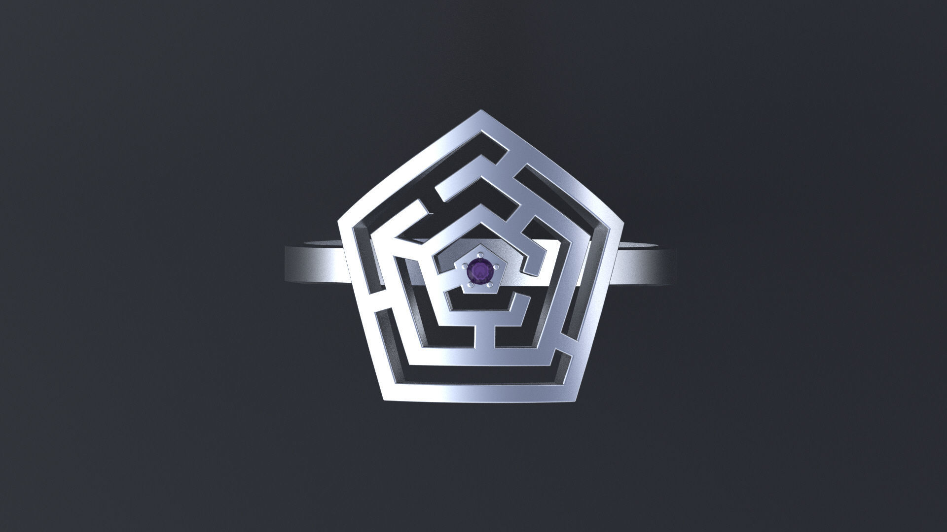 Ring maze for CNC or 3D print model 3D print model_8