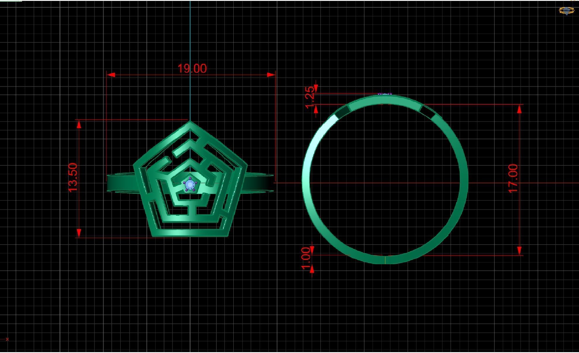 Ring maze for CNC or 3D print model 3D print model_11