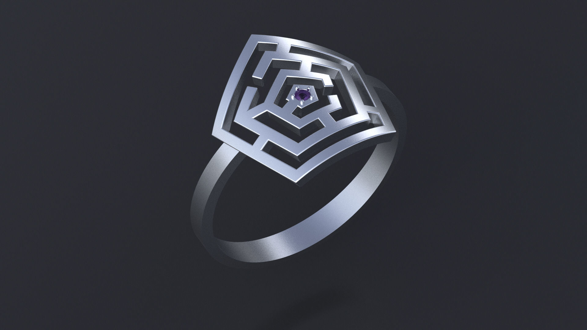 Ring maze for CNC or 3D print model 3D print model_9
