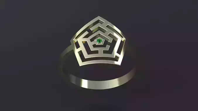 Ring maze for CNC or 3D print model