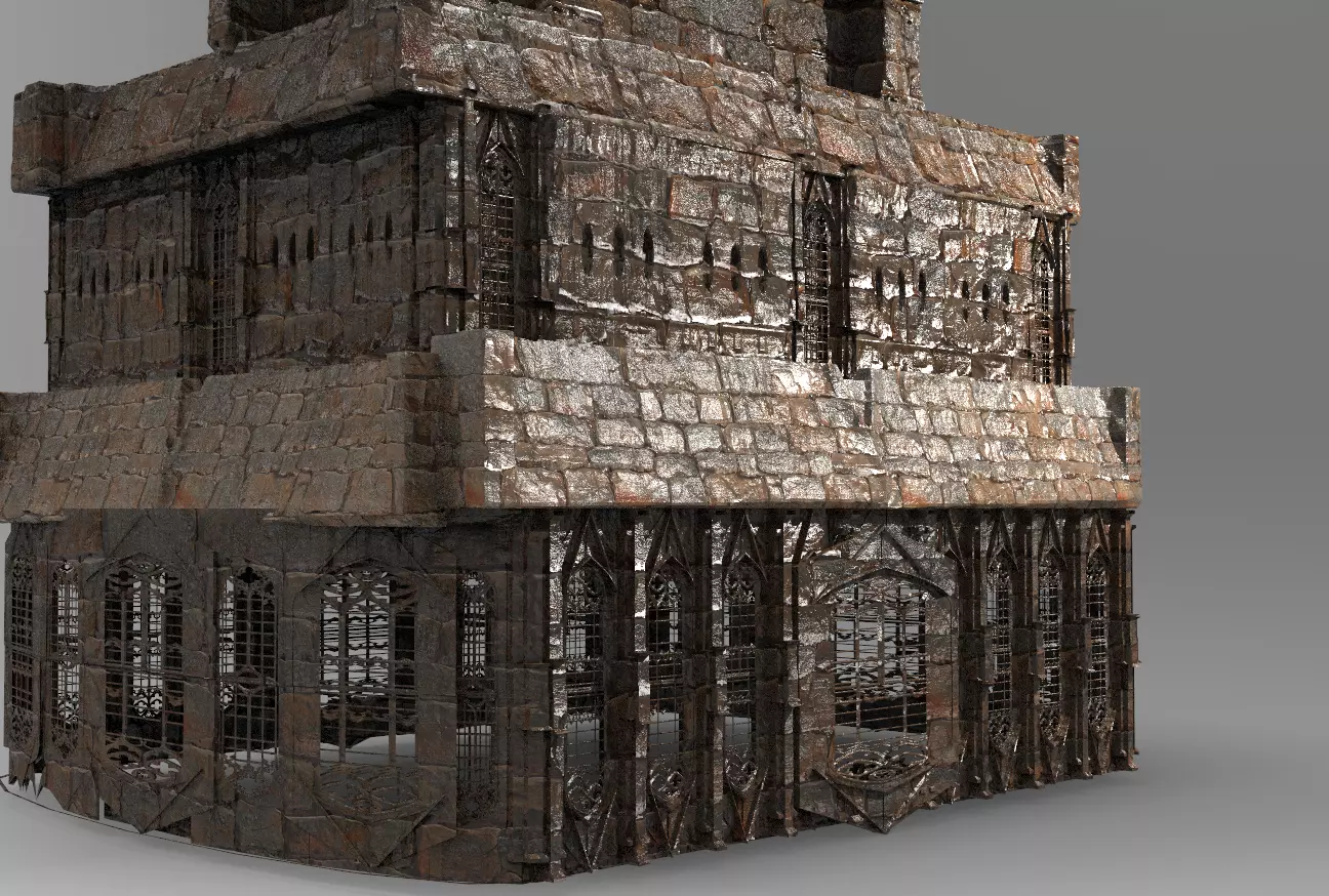 Lizard Cult Mining Prison colony 1 3D model_0
