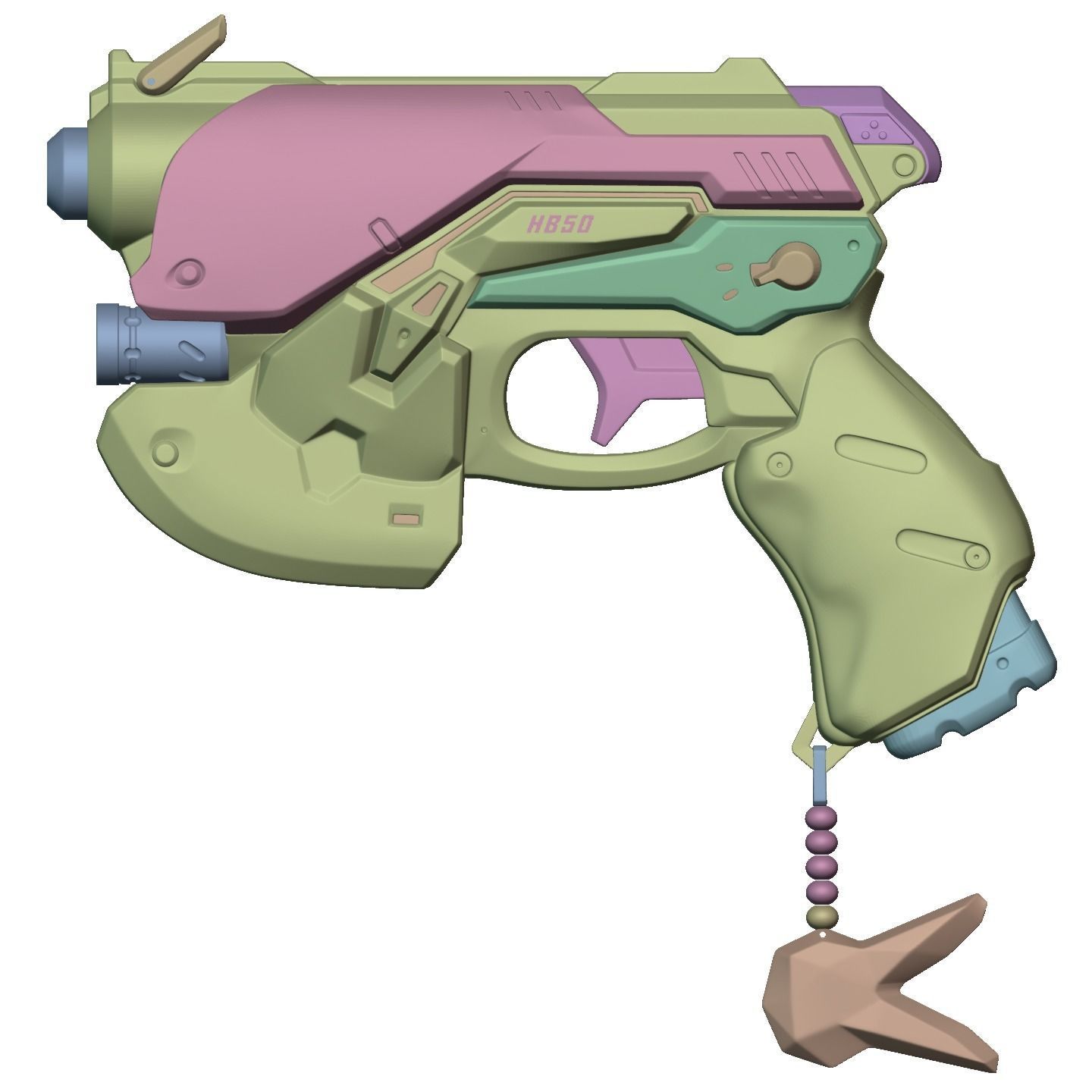 Overwatch DVA Light Gun Prop 3D Model 3D print model_8
