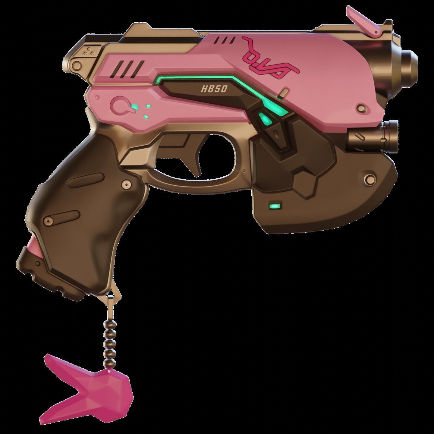 Overwatch DVA Light Gun Prop 3D Model 3D print model_5