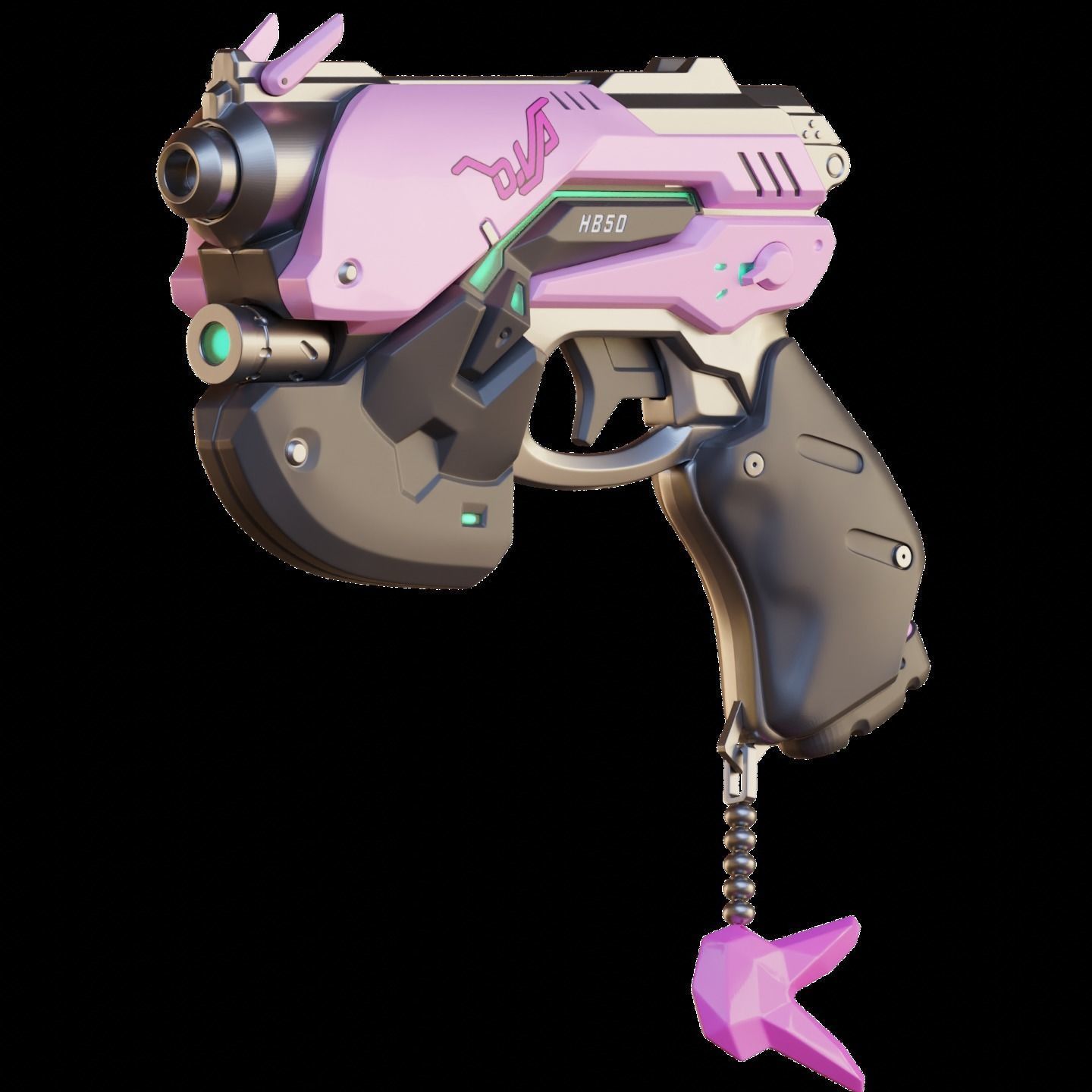 Overwatch DVA Light Gun Prop 3D Model 3D print model_3