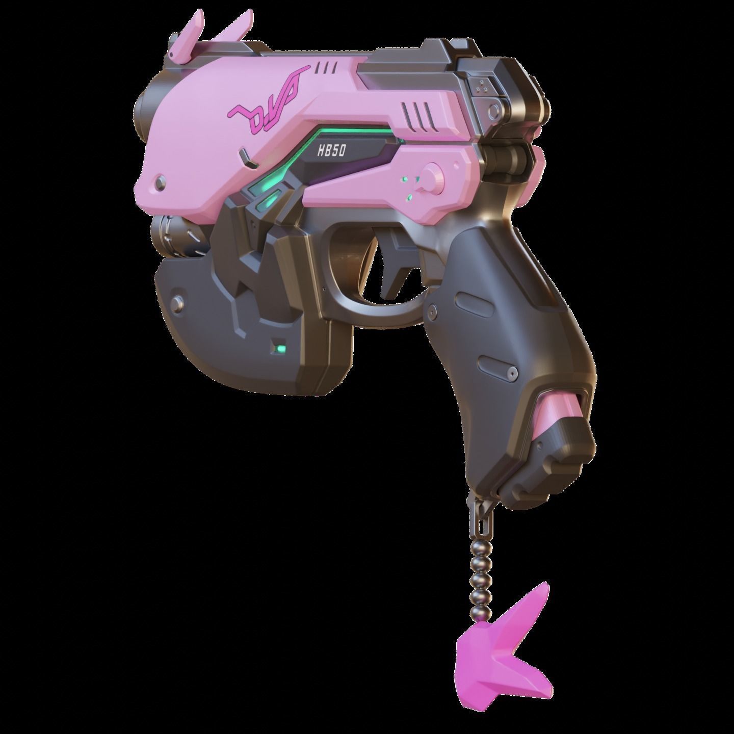 Overwatch DVA Light Gun Prop 3D Model 3D print model_4