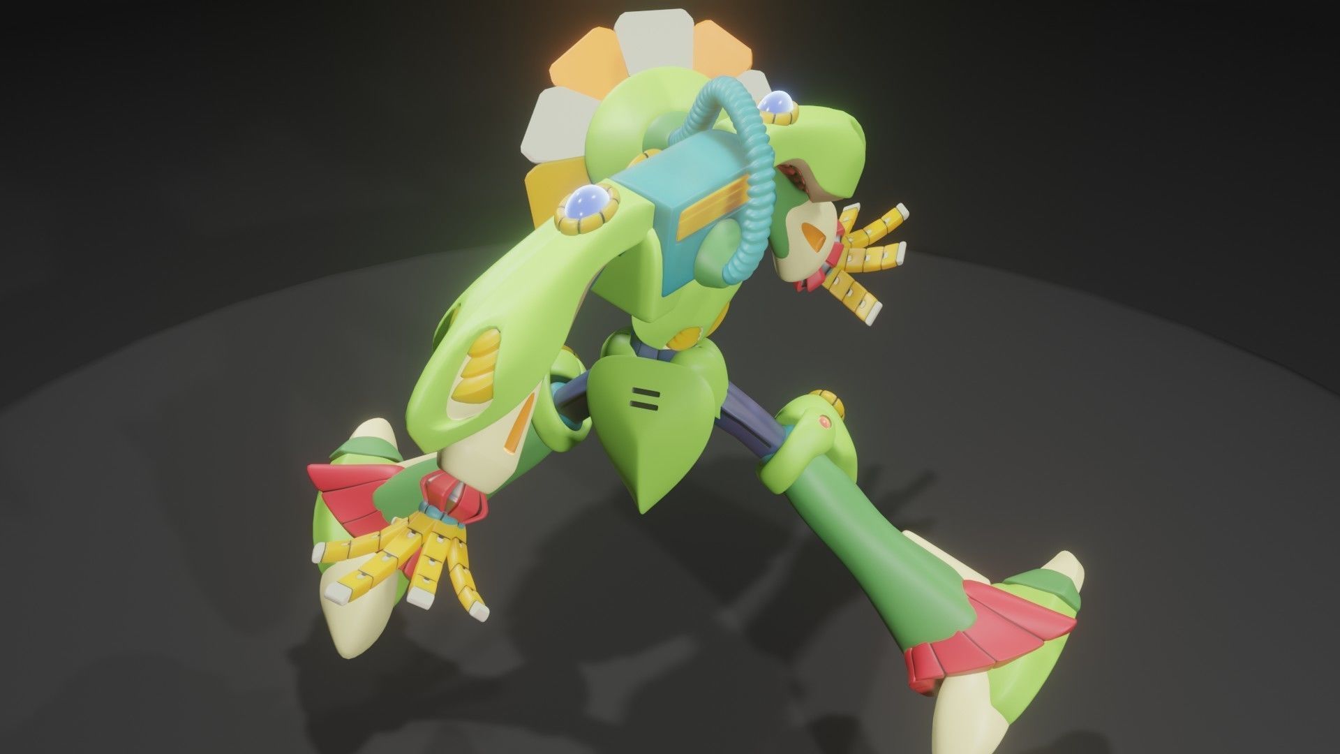 Optic Sunflower 3D model_5