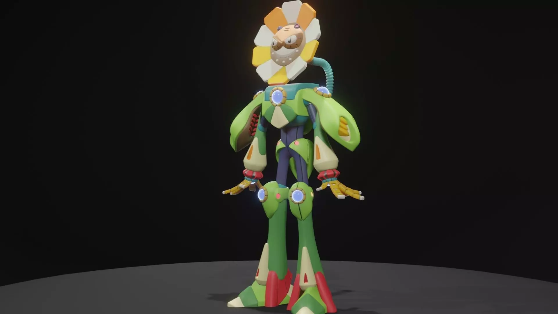 Optic Sunflower 3D model_0