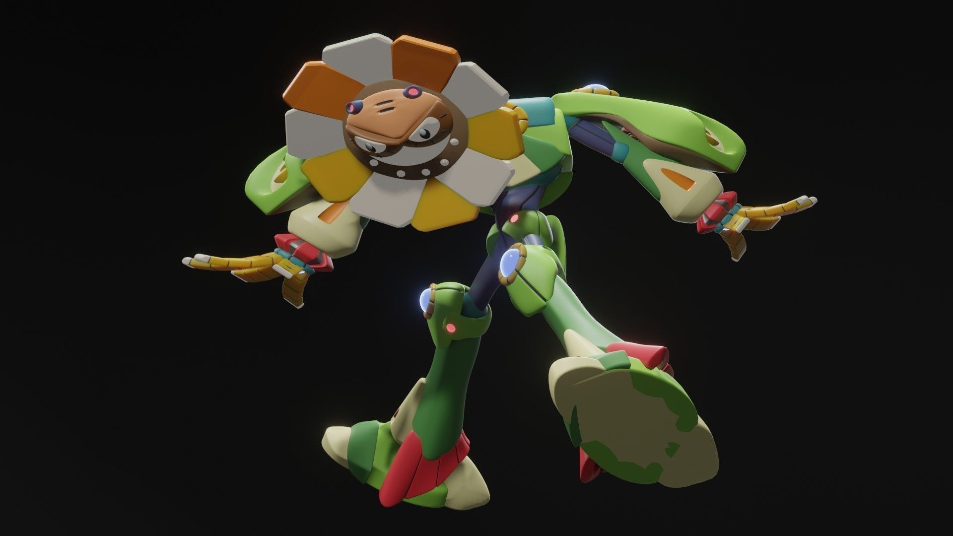 Optic Sunflower 3D model_4