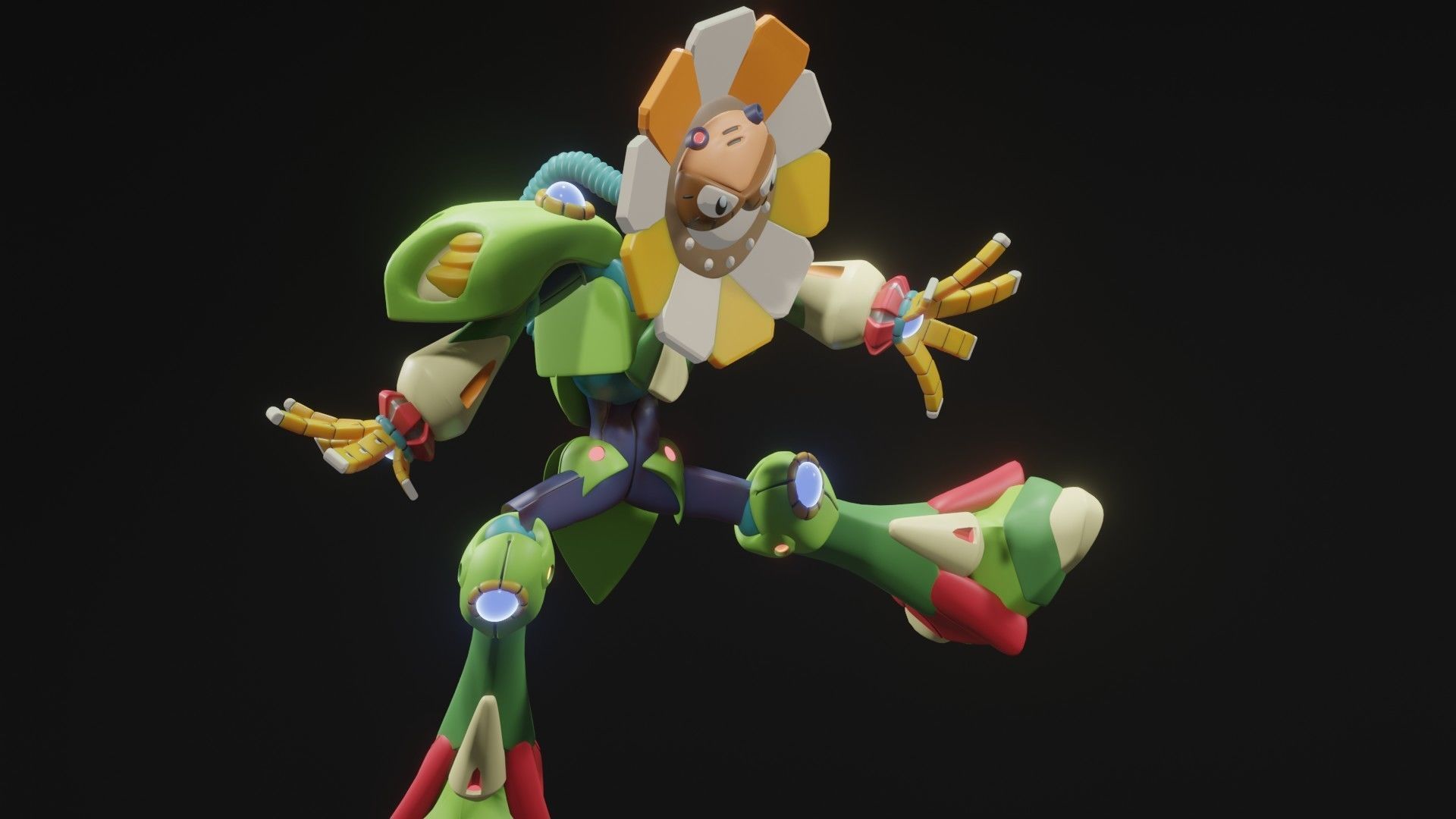 Optic Sunflower 3D model_7