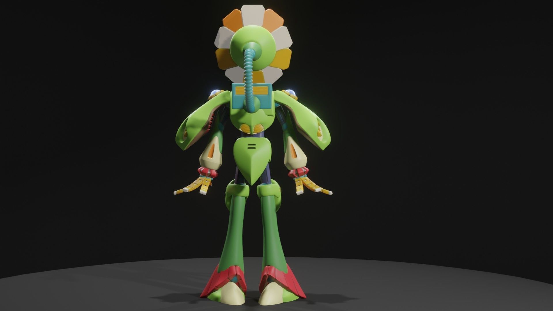 Optic Sunflower 3D model_9