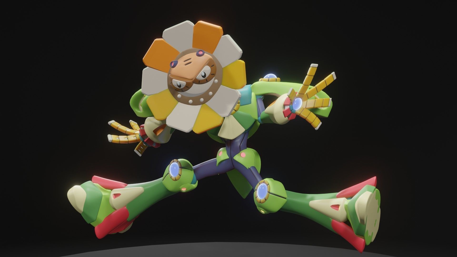 Optic Sunflower 3D model_3