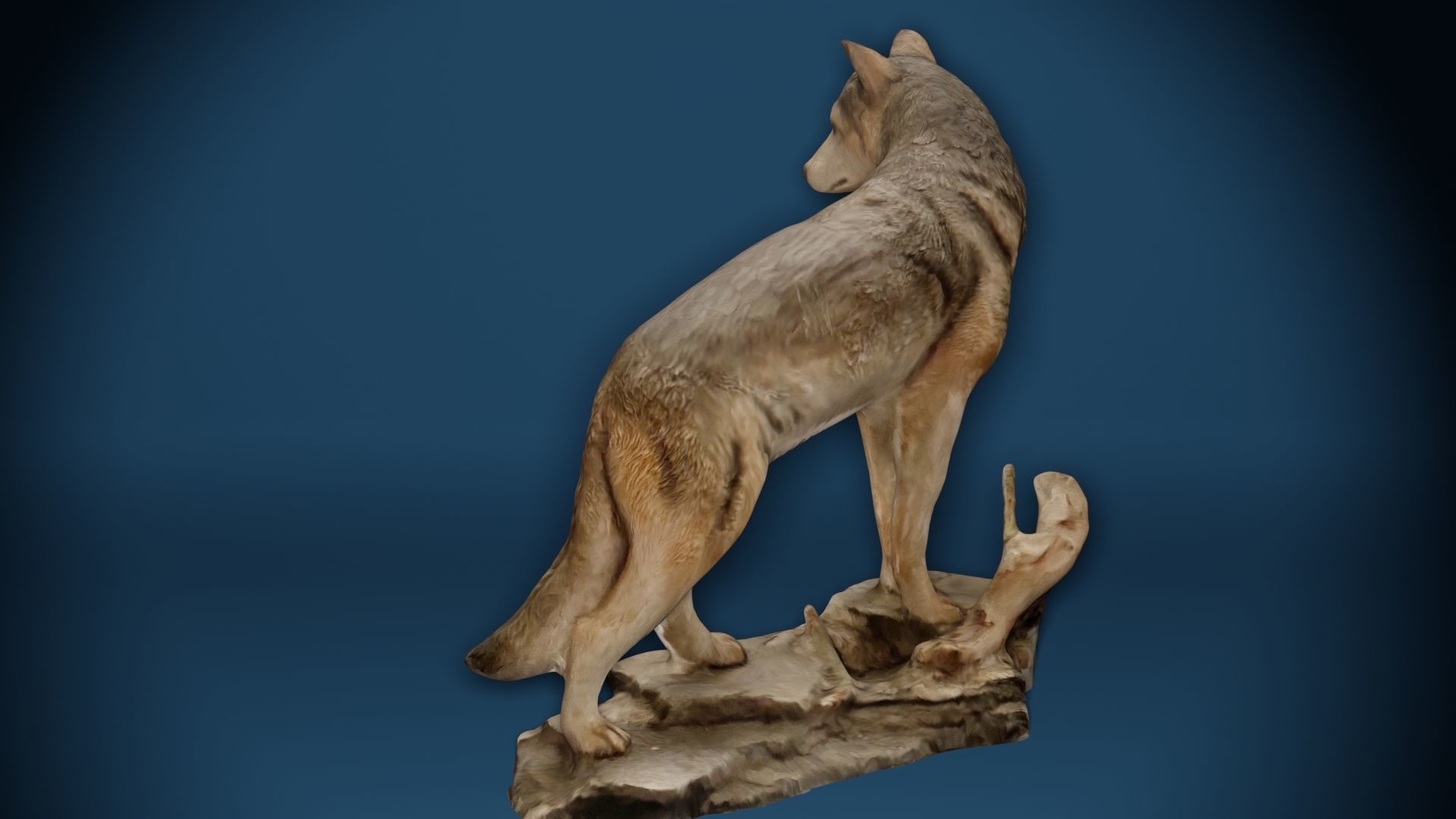 Big Wolf and Wolf Puppy figure collection Low-poly 3D model_8