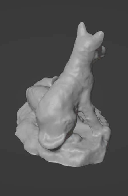 Big Wolf and Wolf Puppy figure collection Low-poly 3D model_31